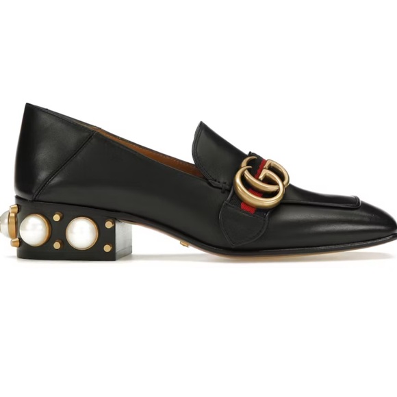 Gucci Marmont Pearl Heel Loafers – Size 37.5 - Picture 1 of 4